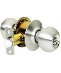 Tubular Door Lock For Bathroom (DH126-BK) Solid Steel | Dezinewud
