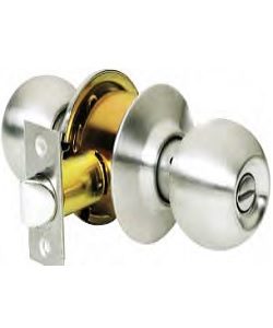 Tubular Door Locks for Bathroom (DH127-BK) Coin + Knob | Dezinewud